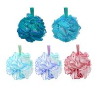 5 Piezas Esponja de Ducha de Baño, Esponja Corporal, Shower Loofah for Women, Loofah de Ducha para Limpiar y Calmar la Piel (75g)