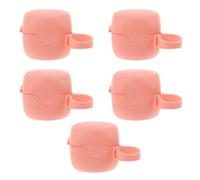 5 Piezas Estuche Porta Chupetes de Pp Rosa, Pequeño y Portátil | Caja para Llave y Chupete, Diseño Práctico, Fácil de Llevar, Obsequio para Familias Bebés