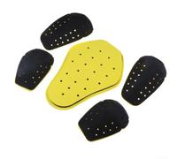 5 piezas EVA Motocicleta Protector Conjunto Espalda Hombro Codo | Juego de 5 piezas, espalda de hombro, material EVA, flexible, transpirable, negro y amarillo