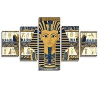 5 Piezas faraón Diamond Painting Egipto Diamond Painting Adultos, DIY Pintura de Diamante Kit Manualidades Adultos 5D Creart Kit Punto de Cruz Pintura Diamante para Decoración Pared 250x120cm,Model501