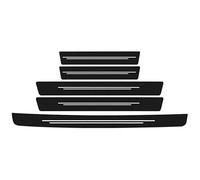 5 Piezas Fibra Carbono Película Protectora para Toyota C-HR CHR EV 2020-2027, Decoración Estribos Coche Antide Slizante Antiarañazos Piezas Automóvil,A/White Line