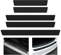 5 Piezas Fibra de Carbon Protector Umbral Puerta para VW T-Roc 2017-Onwards, Coche Decoración Estribos Pegatina Estribos Fibra Carbono Pegatinas