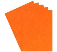 5 Piezas Fieltro para Manualidades de 1mm, 20 x 30 cm Tela de Fieltro no Tejido para Hacer Manualidades Patchwork Costura DIY Decoración Infantil y Proyectos (Color Naranja)