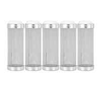 5 Piezas Filtro de Acuario Entrada de Entrada Malla Cesta de Acero Inoxidable Camarón Protección Tubo de Filtro de Metal Malla de camarón Red(16mm)