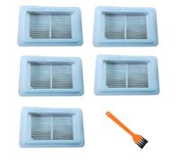 5 piezas Filtro de Repuesto compatible con aspirador de batería Bosch UniversalVac 18, 2609256F44 Kit de filtros con cepillo de limpieza