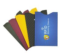 5 Piezas Fundas protectoras RFID con bloqueo NFC,Fundas Utilizan Tecnología Blindaje Avanzada,Bloqueador NFC Fundas, para Tarjetas Crédito, Pasaporte y Tarjetas Identificación