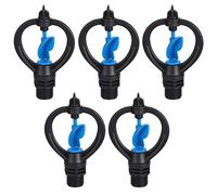 5 piezas G1/2 rosca macho jardín césped rociador de agua cabezal rociador herramienta de riego gran área de pulverización fácil de instalar para riego de césped jardín material