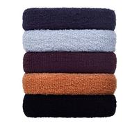 5 Piezas Grande Diademas Banda Estiramiento Inconsútil del Algodón Cinta de Pelo de Caballo Diadema para Grueso Pesado Largo y Rizado del Pelo (Multicolor)