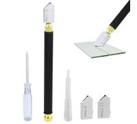 5 Piezas Herramienta de Corte de Vidrio, Cabezal de Corte de 2 mm-20 mm, Cortador de Vidrio, Herramienta de Corte de Cristal, Verre Cutter, Cortador de Cristal para Cortar Vidrio Azulejos Espejo