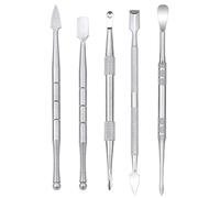 5 piezas Herramienta de pedicura de excavadora de gancho para los dedos del pie kit de lima y levantador de uñas encarnadas de acero inoxidable recortador de cutículas lima de uñas
