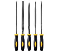 5 piezas lima de precisión metal, kit de limas de acero al carbono, herramientas de mano para electricistas y pinzadores, para manicura, afilado gancho de pescado, reparación de llaves, afilado de