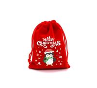 5 piezas/lote de bolsas de terciopelo para Navidad, pequeñas bolsas de regalo para dulces, bolsas con cordón para regalos de fiesta de Navidad, bolsas de embalaje de joyería boutique, R SD04-12-13x18c