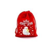 5 piezas/lote de bolsas de terciopelo para Navidad, pequeñas bolsas de regalo para dulces, bolsas con cordón para regalos de fiesta de Navidad, bolsas de embalaje de joyería boutique, R SD04-10-13x18c