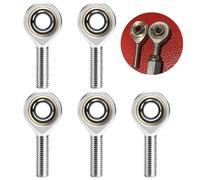 5 Piezas M10 Cojinetes de Extremo de Varilla,M10*1.5 mm Rosca Macho la Derecha,Rótula de Unión Uniball,Extremos de Varilla Deslizante, Autolubricante Cojinete de Unión