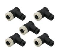 5 piezas M12 macho 5 pines, A Codierte 90 grados Circular Conector 5 Pin in situ Conector Tornillo Instalable 12 mm Aviación Hembra Conector Conector IP67 Impermeable Industrial Circular Conector