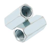 5 piezas M12x40 Tuerca Hexagonal de Zinc, Separador Roscado para Varilla, Tuerca de Conexión M12, Accesorios para Fijación Industrial, Tornillo Alambre Metálico (#01)