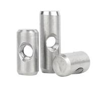 5 Piezas M4 M5 M6 304 Acero Inoxidable Cilíndrico Pin Agujero Perforación Incrustado Conexión Palabra Martillo Tuerca(5pcs M5x18x8)