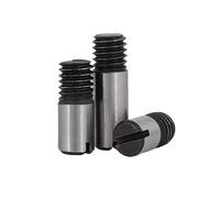 5 piezas M4 M5 M6 GB878 45 Pasador de pasador sólido con rosca exterior de acero y cabezal ranurado for eje de rodillo de posicionamiento(M5-5pcs,18mm)