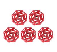 5 piezas Manija Roja para Válvula de Compuerta, Acero Inoxidable, 8x8mm | Repuesto para Grifos y Duchas, Manejo Sencillo, Superficie Lisa, Adecuado en Cocinas, Jardines y Baños