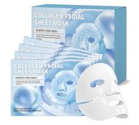 5 Piezas Mascarilla de Colágeno Facial,Mask para cuidado De la piel,Mascarilla Facial Hidratante e Calmante para la atención diaria,Para mayoría De los tipos de piel
