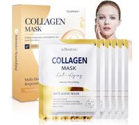 5 Piezas Mascarilla Facial Hidratante,Nutre Y Calmantes Mascarillas Faciales,Daily Care mascarilla facial,Calmante mascarillas faciales Hidratante Reparadora,Adecuada para Diferentes Pieles