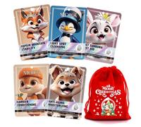 5 Piezas Mascarilla Facial Navideñas, Mascarilla Hidratante de Animales, Iluminadora, Calmante, mascarilla Facial Animal Beauty, para Mujeres Adolescentes