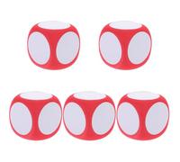 5 Piezas Material Didáctico De Dados Enseñando Cubos De Dados Limpiar Los Dados Bloques De Borrado En Seco Dados En Bricolaje Dados Gigantes Juego De Dados Rojo Espuma ifundom