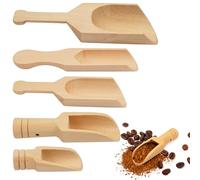 5 Piezas Mini Cuchara de Madera, 10.5/9.3/8/ 7.9/5 cm