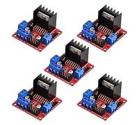 5 Piezas Módulo de Controlador de Motor L298N, Dual H Puente DC Módulo Paso a Paso, L298N Motor Drive Accionamiento Controlador Placa para Arduino Robot Coche Inteligente