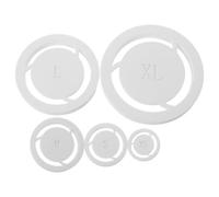 5 Piezas Molde de Cerámica Redondo Ajustable Altura para Alfareros | PET y PP, Bordes Redondeados y Biselados, Control Uniforme, para Ruedas y Preparación de Esmalte