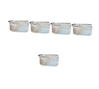 5 Piezas Neceser Estrella De Mar Bolsa Con Cremallera Bolsa De Aloha Bolsa De Maquillaje De Concha Lindos De Viaje Bolsa Miscelánea Perder Poliéster Cosmético