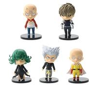 5 piezas One Punch Anime Figura Saitama Garou Tatsumaki Genos Figuras PVC 11 cm Estatua Modelo de Juguete Coleccionista Decoración del Hogar Figura (B)