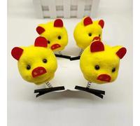 5 piezas pajarita poco pollo amarillo se hace rico cerdo amor amarillo pato horquilla primavera clip pico clip flequillo clip lateral headwear