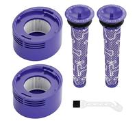 5 piezas para filtro V7 V8 para Absolute Absolute Animal Motorhead, 2 posfiltros HEPA, 2 prefiltros reemplace 1 cepillo de limpiezalas piezas 965661-01 y 967478-01