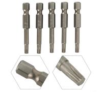 5 piezas para puntas de destornillador Torx T20, puntas de inserción de vástago hexagonal magnético de 50 mm de largo, juego de puntas de destornillador de aleación de acero para taladros manuales