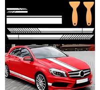 5 Piezas Pegatina De Rayas para Capó De Coche para Cupra Terramar VZ 1.5 eHybrid 2024 2025+, calcomanías de Rayas Laterales para Coche Modificado Decoración,White