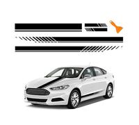 5 Piezas Pegatinas Coche Exterior,Incluir 1 Adhesivo para Capó+2 Adhesivos Laterales para Coches+2 Pegatinas Espejo,Impermeable Elegante Pegatina Coche para Coche Camión SUV (Negro)