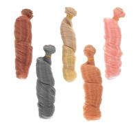5 Piezas Peluca de Muñeca Rizada, Fibra Resistente al Calor | Acabado Realista y Liso, Diseño Degradado, Adecuado para Reparar Figuras y Proyectos Creativos