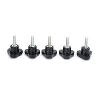 5 Piezas Perilla Perno Torno Agarre Manual Perilla Giratoria Tuerca Tornillo Triángulo Mango de Bloqueo Hardware (M6*32 * 20)