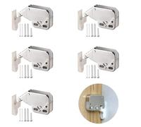 5 Piezas pestillo puerta interior,cierre puerta con contraparte,cierre puerta corredera,iman puerta armario,Resorte de Acero Automático Capturas,presionar abrir el pestillo de captura,mini latch