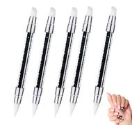 5 Piezas Pincel De Silicona Para Uñas, Pincel Para Arte De Uñas, Herramientas Para Manicura, Juego De Pinceles De Doble Punta Para Esculpir Esmaltes De Uña Esculpir Y Dar Forma A Efectos 3D