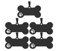 5 Piezas Placa de Identificación para Mascotas en Forma de Hueso