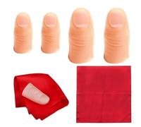 5 Piezas Plástico Dedos Cortados Realistas, Magic Trick Thumb, Pulgar Mágico, Dedos Artificiales para Fiestas, Puntas de Pulgar Mágicas, para Espectáculo Teatral Actuación Accesorios Mágicos Fiesta