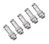 5 piezas por conjunto GX12 2 contactos Conector aeronáutico Conector para panel macho/hembra Placa metálica