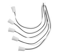 5 Piezas Portalámparas E12 con Cable, Base de Rosca de Color Claro | Plástico de Tonalidad Clara, Diseño Elegante y Compacto, Transmisión Fiable, Instalación Sencilla para Bricolaje y Jardín
