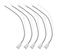 5 Piezas Portalámparas E12 con Cable Blanco, Instalación Fácil | Porta Lamparas de Rosca, Plástico Blanco, Uso en Comedor y Montaje Rápido