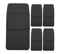 5 piezas Portalápices de Bolsillo para Enfermera PVC Negro Doble capa | Protector de Bolsillo, 16,1x8x0,2cm, para Plumas y Marcadores, Escuela y Reuniones