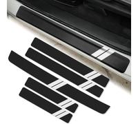5 Piezas Protección del Umbral Protección Puerta, Protector Paragol PES Trasero para Nissan Micra 2013-2027, Coche Umbral Puerta Decorativo Accesorios,G/Black-White