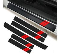5 Piezas Protección del Umbral Protección Puerta, Protector Paragol PES Trasero para Subaru XV 2013-2027, Coche Umbral Puerta Decorativo Accesorios,F/Black-Red