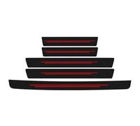 5 Piezas Protección del Umbral Protección Puerta, Protector Paragol PES Trasero para Subaru XV 2013-2027, Coche Umbral Puerta Decorativo Accesorios,C/Red